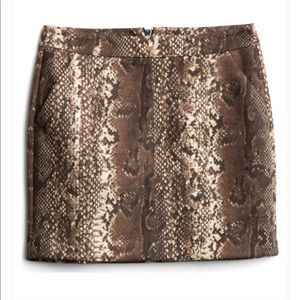 snakeskin print suede skirt stitch fix